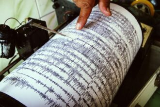 Seismic Wave Data Recorded By Seismograph During Earthquake 878525192